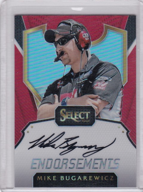 Mike Bugarewicz 2017 Panini Select Racing Red Prizm Auto E-MB, 03/49