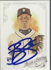 Detroit Tigers BUCK FARMER Signed Ginter Card