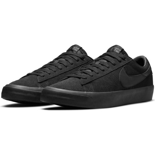 NIKE BLAZER LOW LE "TRIPLE BLACK" BLACK-BLACK-BLACK AQ3597-001 SIZE 15 US - Picture 4 of 5