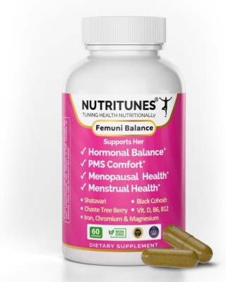 Femuni Balance - Women's Hormonal Balance & Mood Support: PMS, Menstrual Heal...