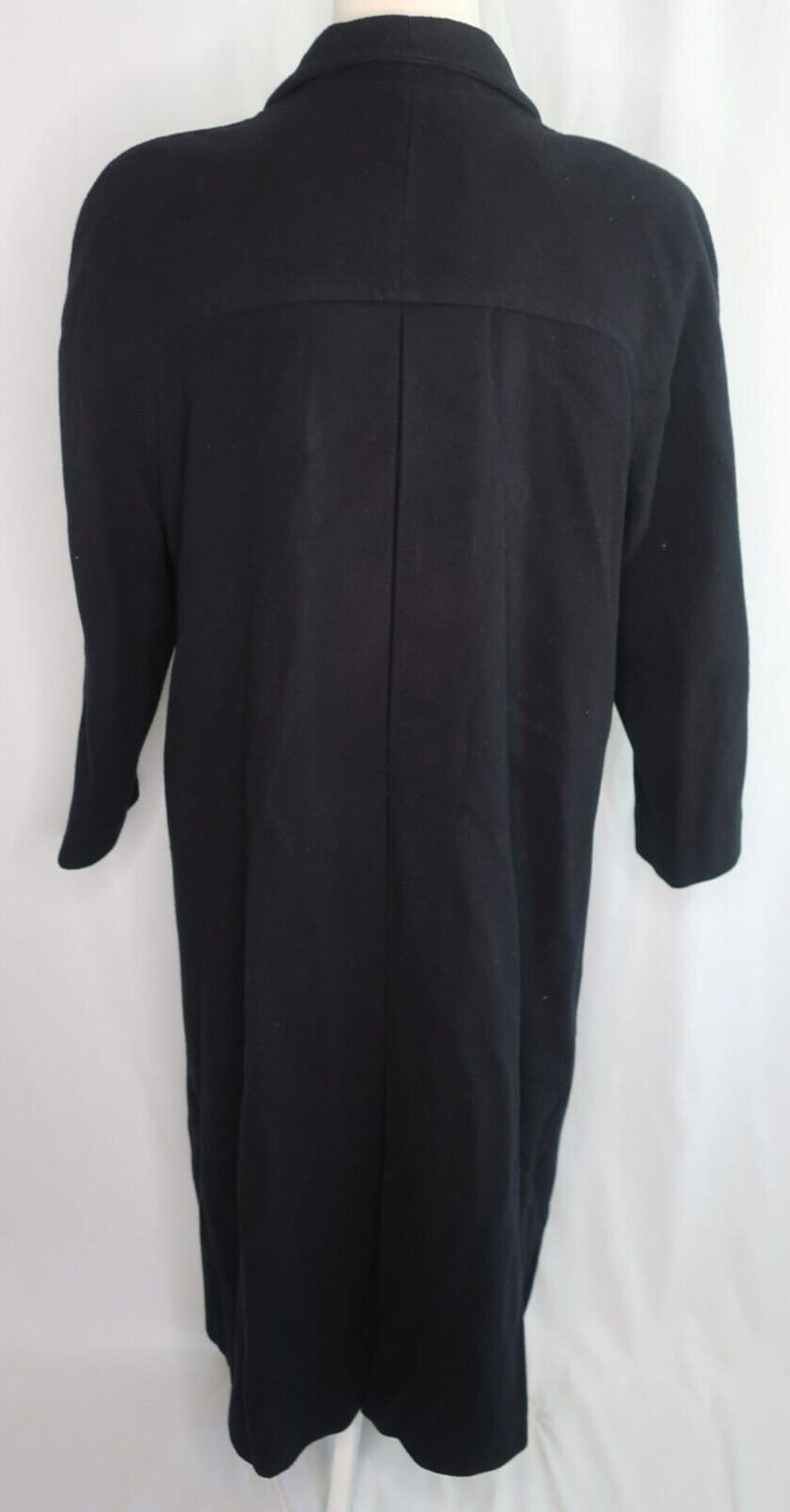 Vintage Pendleton Solid Black Trench Coat Jacket … - image 4