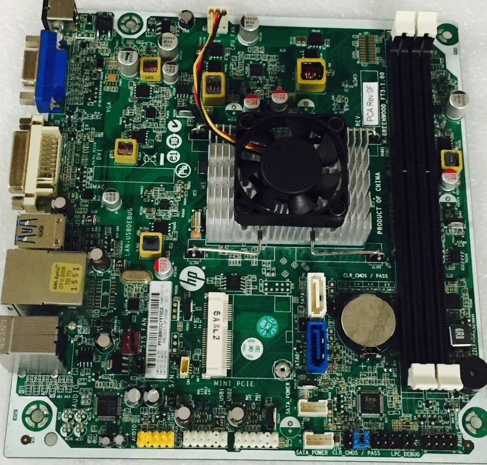 812557-001 HP GreenwoodE1 AMD E16015, Win8 Motherboard - Image 3 of 3