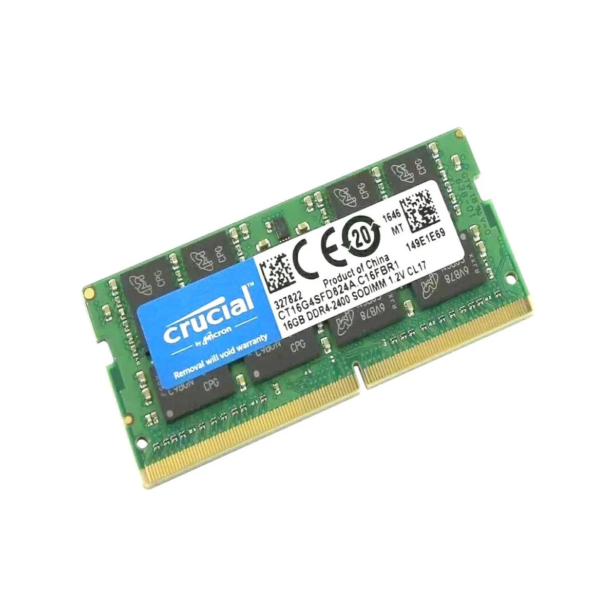 Crucial 16GB DDR3L 1600MHz PC3L 12800 204 Pin SODIMM Memory Ram CT204864BF160B