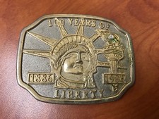 100 Years Of Liberty  Statue Of Liberty Belt Buckle  1886-1986