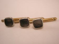 5/16" Gray Square Mother of Pearl Vintage Formal Tux Prom Groom Shirt Studs c318