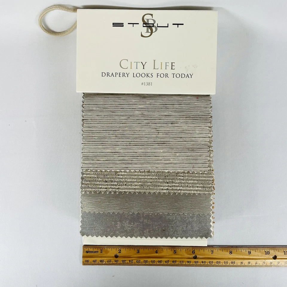 Stout Brothers Drapery City Life Fabric Book No. 1381 - Image 4 of 4