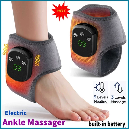 Kabellose elektrisch beheizte Sprunggelenkbandage Massage mit Vibration zur Schmerzlinderung - Bild 1 von 28