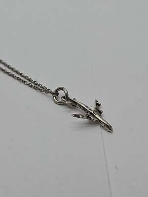 ピアス 　&　ペンダントトップ Vintage 925 Sterling Silver 747 Commercial Airplane Jet Pendant