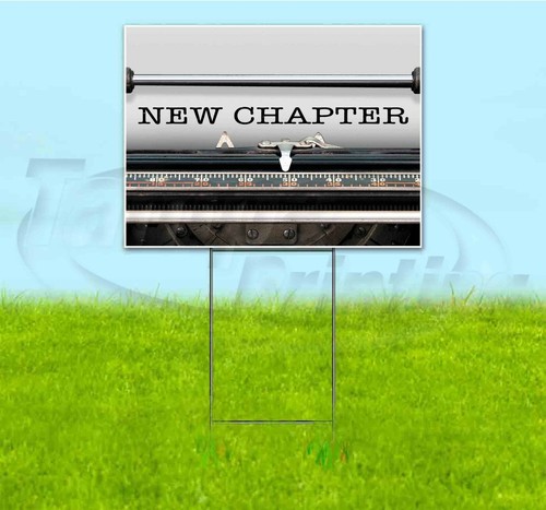 NEW CHAPTER 18x24 Yard Sign Corrugated Plastic Bandit Lawn Business USA ...