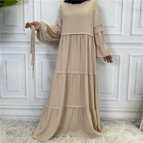 Mujeres Musulmanas Jilbeb Vestido de Fiesta Islámico Abaya Manga Larga Maxi Vestido Bata de Ramadán - Imagen 131 de 206