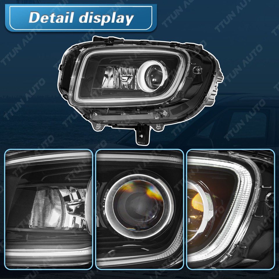 Fits 2020-2025 Hyundai Venue Halogen Headlight W/LED DRL Assembly Left ...