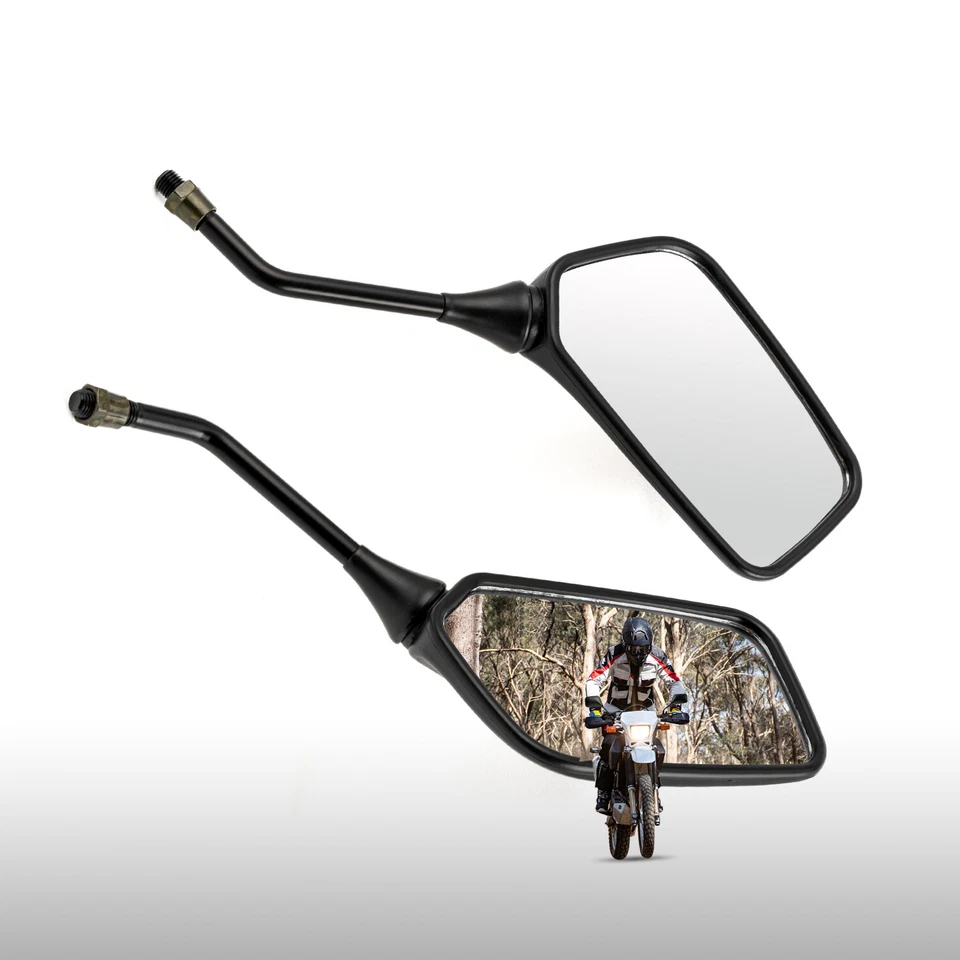 Пара черных зеркал заднего вида для мотоцикла Suzuki DR200 DR350 DRZ400 DR650 - Изображение 4 из 4
