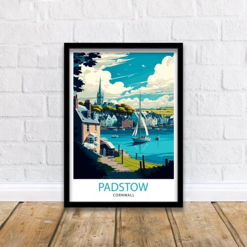 Padstow Cornwall Travel Print Padstow Wall Decor Padstow Home Living Decor Padst - Picture 1 of 10