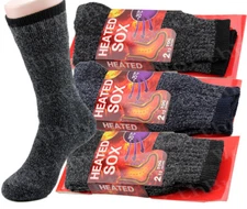 Lot 1-12 Pairs Men Heavy Duty Winter Warm Thermal Heated Boots Working Sox Socks