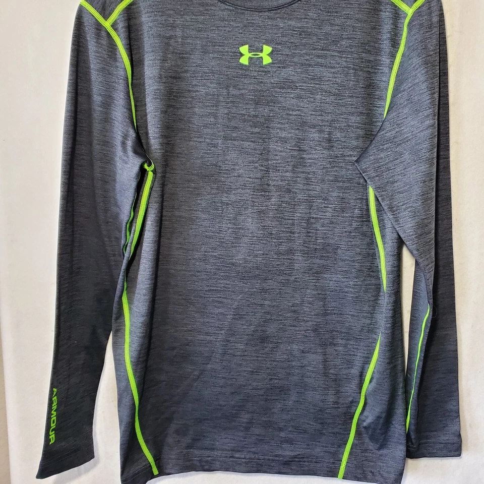 Under Armour compression Shirt Mens Large Long Sleeve Blue  - Image 2 of 4