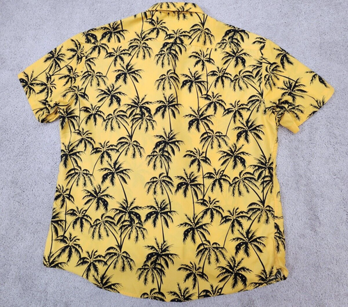 BC Collection Blue and White palm trees BD Floral 4XL Men's Hawaiian Shirt - Picture 8 of 8