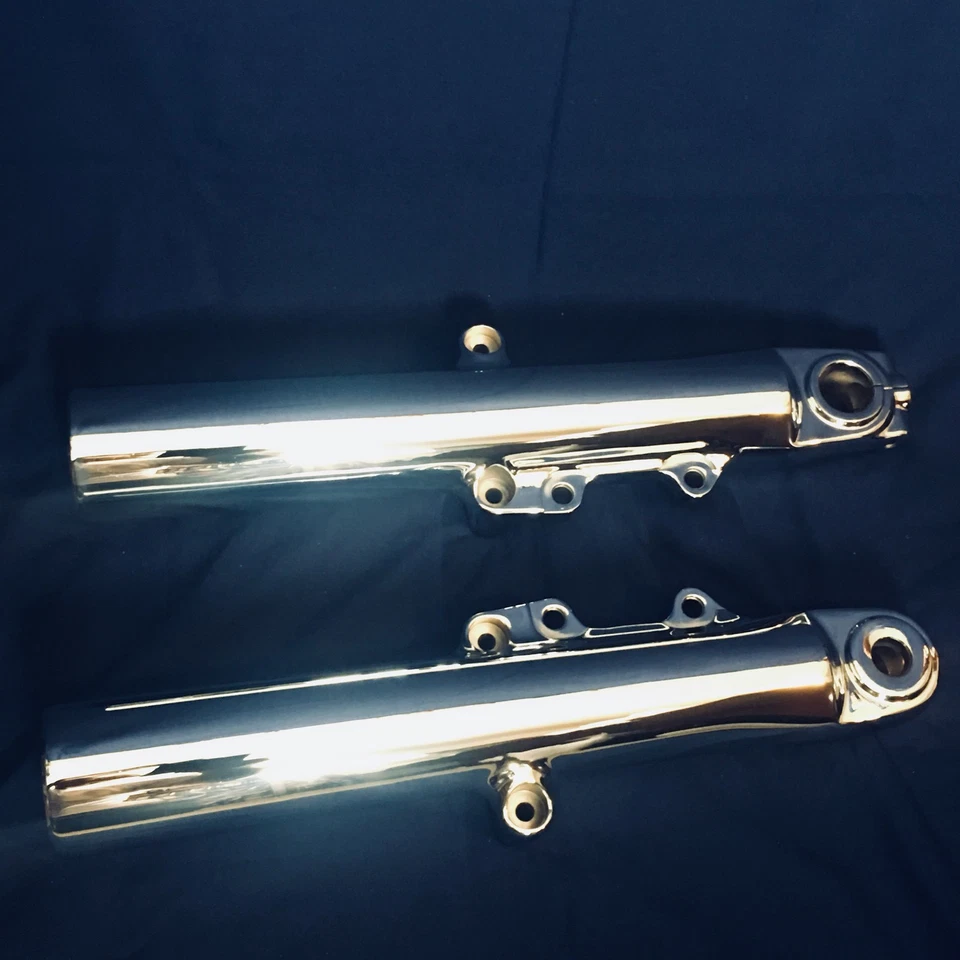 Harley Tri Glide FORK LEGS FREEWHEELER CHROME SLIDERS 2014-2024 Trike OUTRIGHT — 第 3/4 张图片