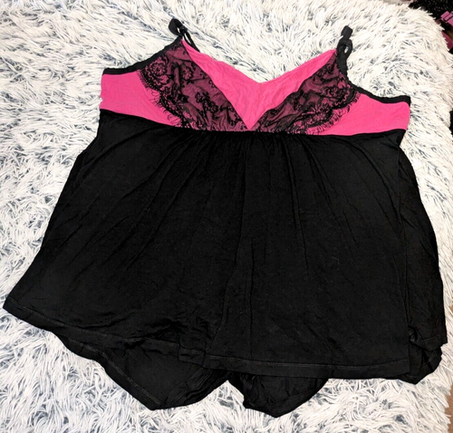 Ulla Popken Shorty schwarz/pink gr.56/58