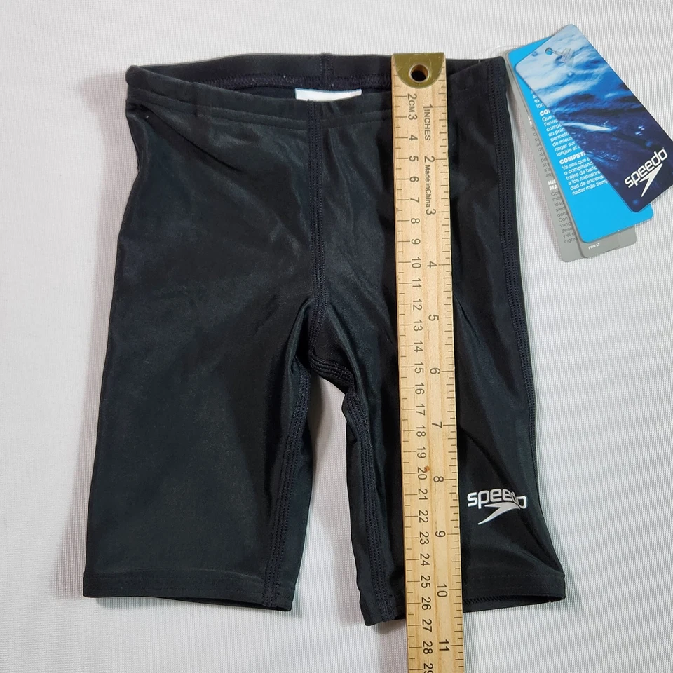 Traje de baño Speedo Jammer Prolt sólido para niños pequeños talla 20 negro Foto 4 de 4