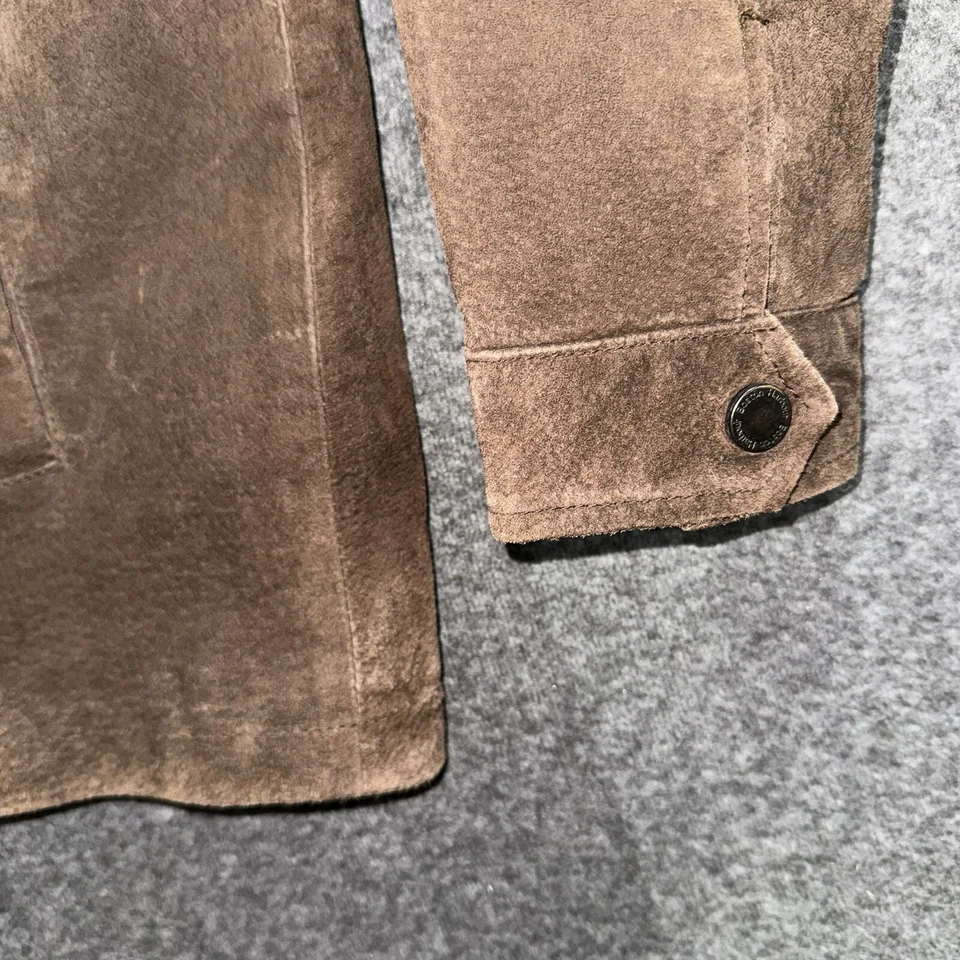 Boston Harbour Suede Leather Jacket Coat size XL Chocolate Brown Full Zip - Image 4 of 4