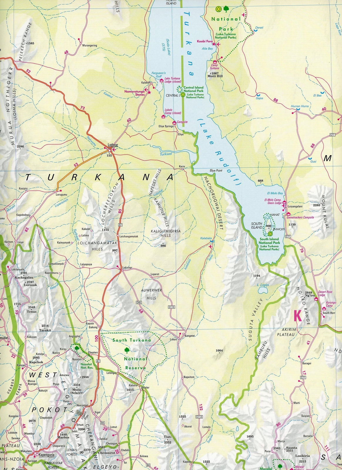 Thumbnail - Nelles Map Landkarte Kenya - Serengeti (tanzania), Kenia -