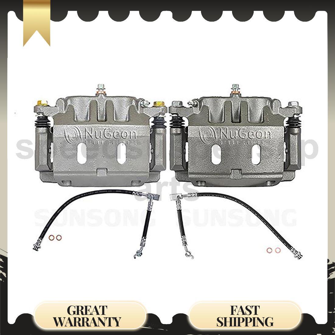 Front Brake Caliper & Hose Kit 4pcs for 2008-2010 Infiniti QX56