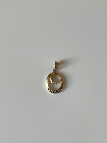 1986 Diamond Pendant 9ct Gold Diamond Vintage Pendant - Picture 6 of 17