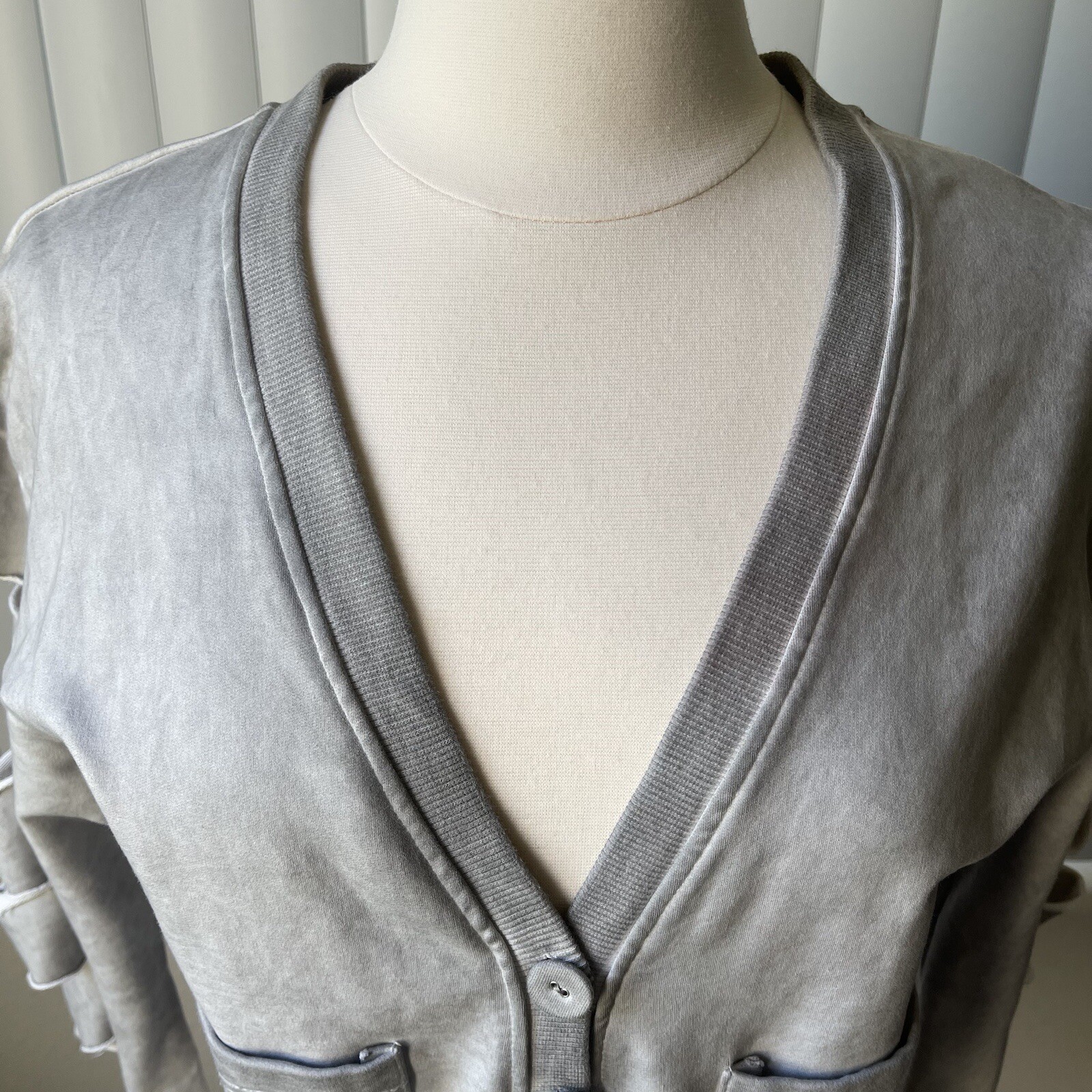 Women's V Neck Button Down Split Long Sleeve Fren… - image 3