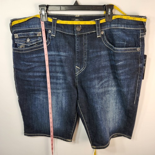True Religion Men's Size 42 Ricky Shorts Relaxed Straight Blue (41) - Picture 8 of 12