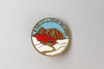 Pin / Anstecknadel - Passo Sella M. 2240 - Dolomiten emailliert