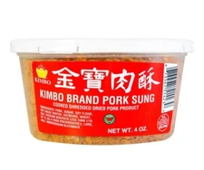 KIMBO Brand Pork Sung Cooked Shredded Dried Pork Product 4 oz ~ Made In USA