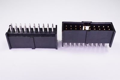 Lot of 2 90130-1220 Molex Conn Shrouded Header 20 Pos 2.54mm Straight TH NOS