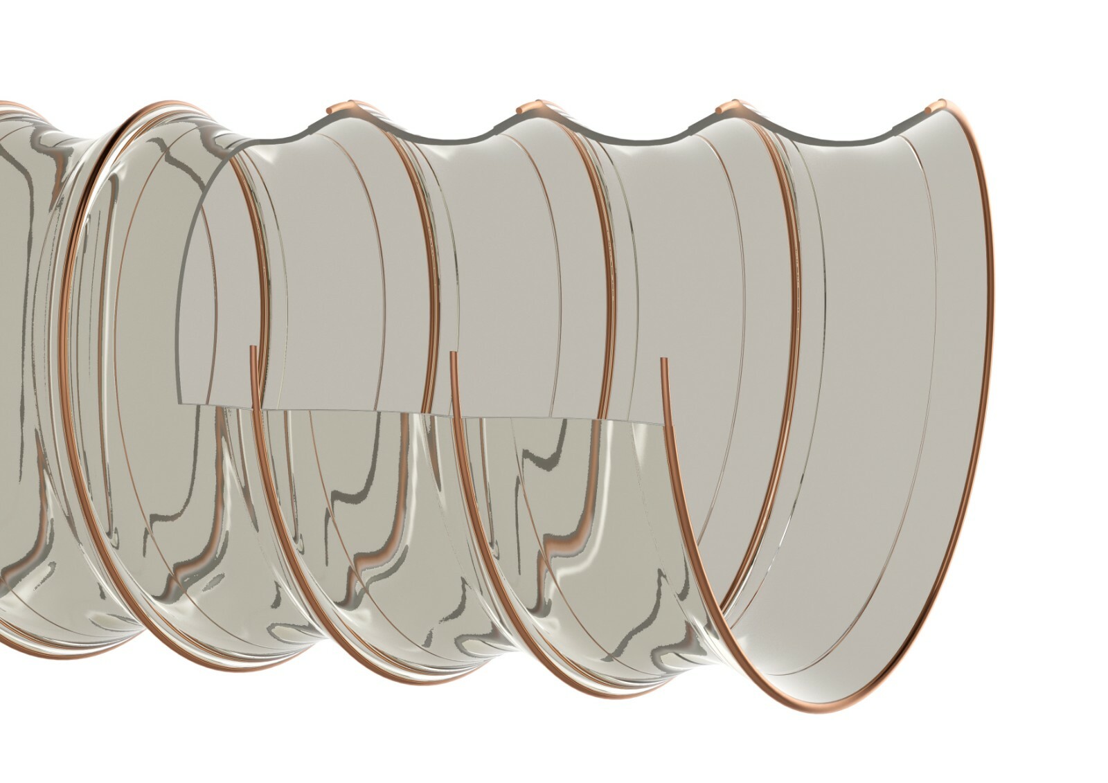 PU clear flexible ducting hose 100mm dia 1 Metre OFFCUT saw dust