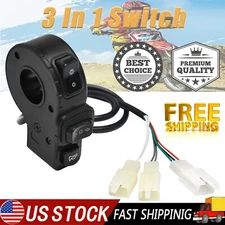 Headlight Turn Signal Horn 3 In 1 Switch For Moped Scooter Electric Motorcycle
