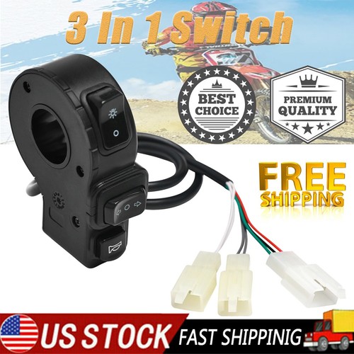 Headlight Turn Signal Horn 3 In 1 Switch For Moped Scooter Electric Motorcycle - 第 1/14 張圖片