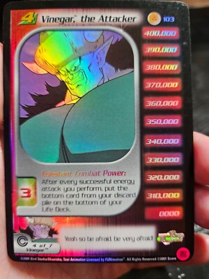 DBZ CCG Dragon Ball Z TCG Foil LIMITED Level 4 Vinegar, the Attacker #103