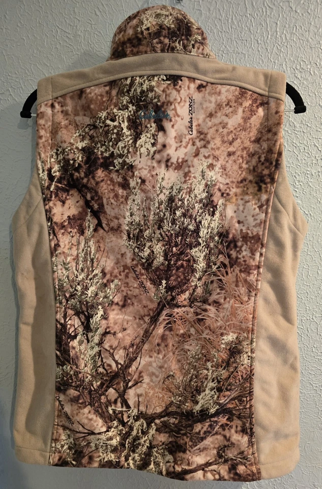 Cabelas OutfitHer Zonz Western Vest Womens Medium Hunting Fleece Lined - Image 2 of 4
