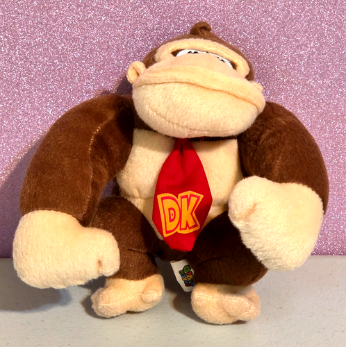 2014 Nintendo Super Mario DONKEY KONG Key Fob Zipper Pocket Stuffed Plush 7" - Picture 3 of 9