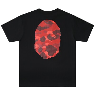 BAPE Color Camo Big Ape Head T-Shirt Black Red | A Bathing Ape | eBay