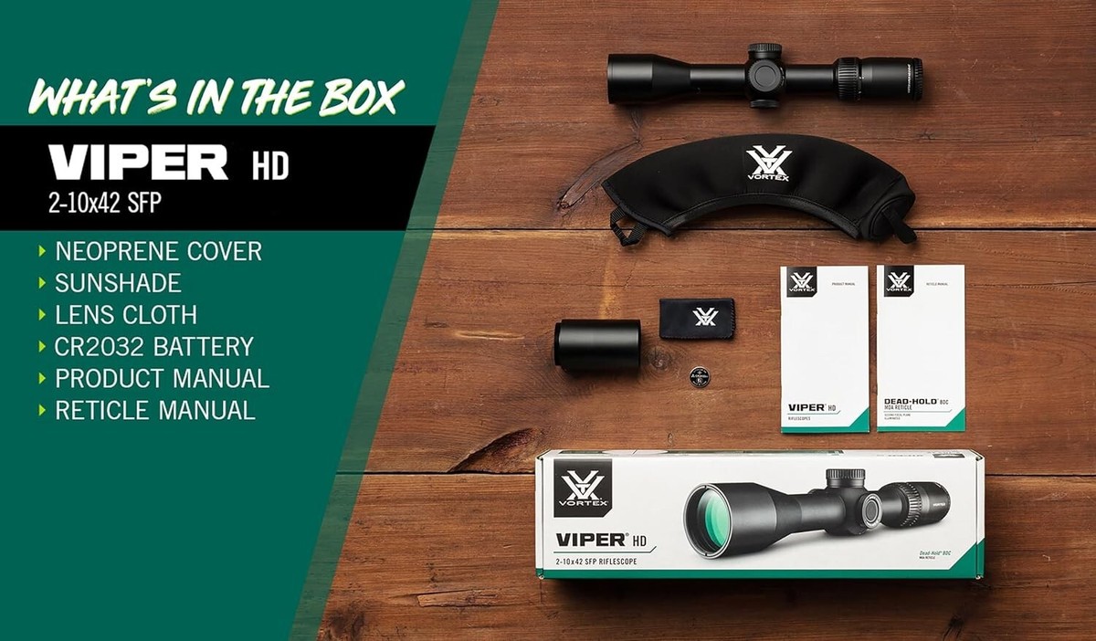 Vortex Optics Viper HD 2-10x42 SFP Dead-Hold BDC MOA Riflescope