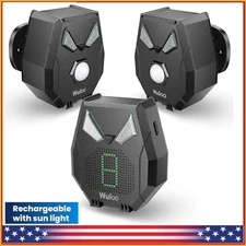 Solar Wireless Driveway Alarm Motion Sensor Detector Alarms Alert System Recharg