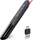 DinoFire Bezprzewodowy prezenter Pilot USB-C PPT Clicker Czerwony wskaźnik laserowy Głośność