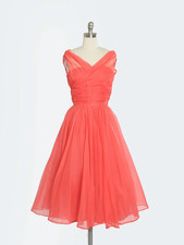 Vintage 1950s Pink chiffon tulle party dress XXS XS
