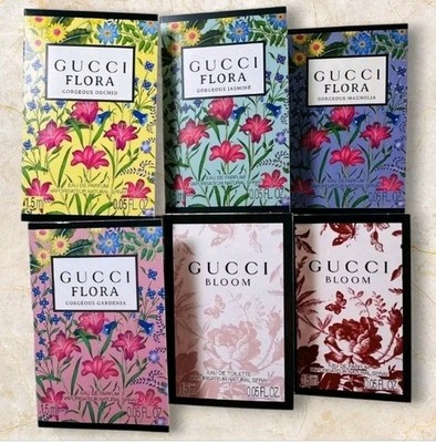Gucci Flora Bloom Perfume Sample 6pc Set 🌼 Authentic