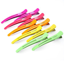 Neon Creaseless Hair Clips 10 pack Professional Salon Hair Clips for Styling S