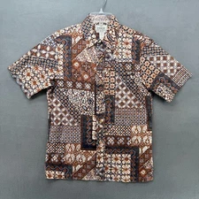 His Royal Highness Hawaiian Shirt Mens Medium Multicolor Button Up Floral