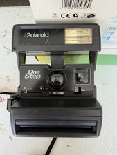 Vintage Polaroid One Step Instant Film Camera, Built-In Flash, Black Color Model