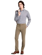 Tommy Hilfiger Mens Modern fit Dress Pants 34 / 32 Green Solid Stretch