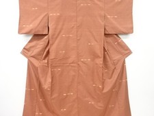 7202240: JAPANESE KIMONO / ANTIQUE KIMONO / SILK / HAND WOVEN TSUMUGI / ABSTRACT