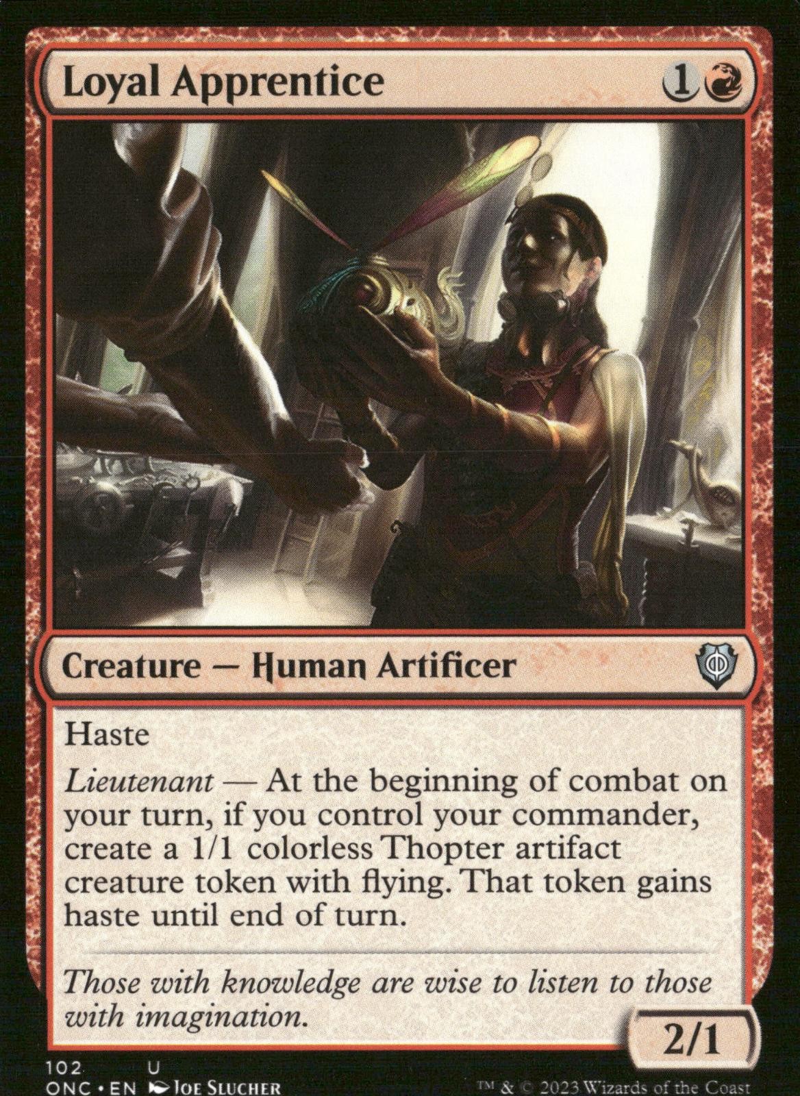 Loyal Apprentice 102 Commander: Phyrexia: All Will Be One Magic The Gathering NM